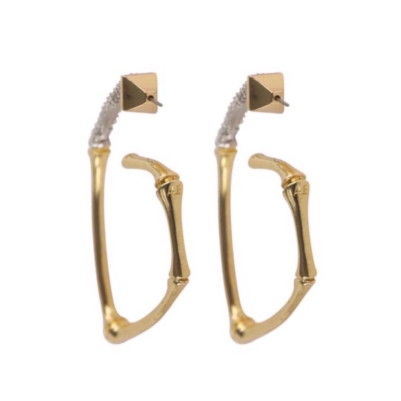 ALEXIS BITTAR • Brilliant Bamboo Hoop Earrings - Picture 4 of 7
